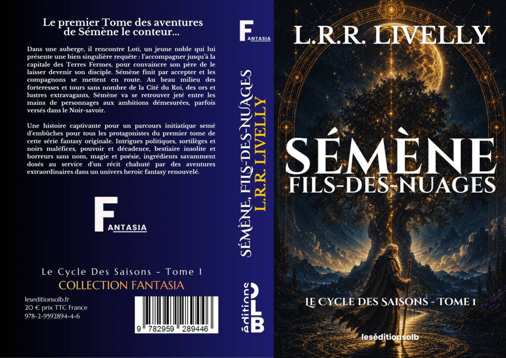 Première de couverture du roman Heroic fantasy de LRR LIVELLY, Sémène Fils-des-nuages