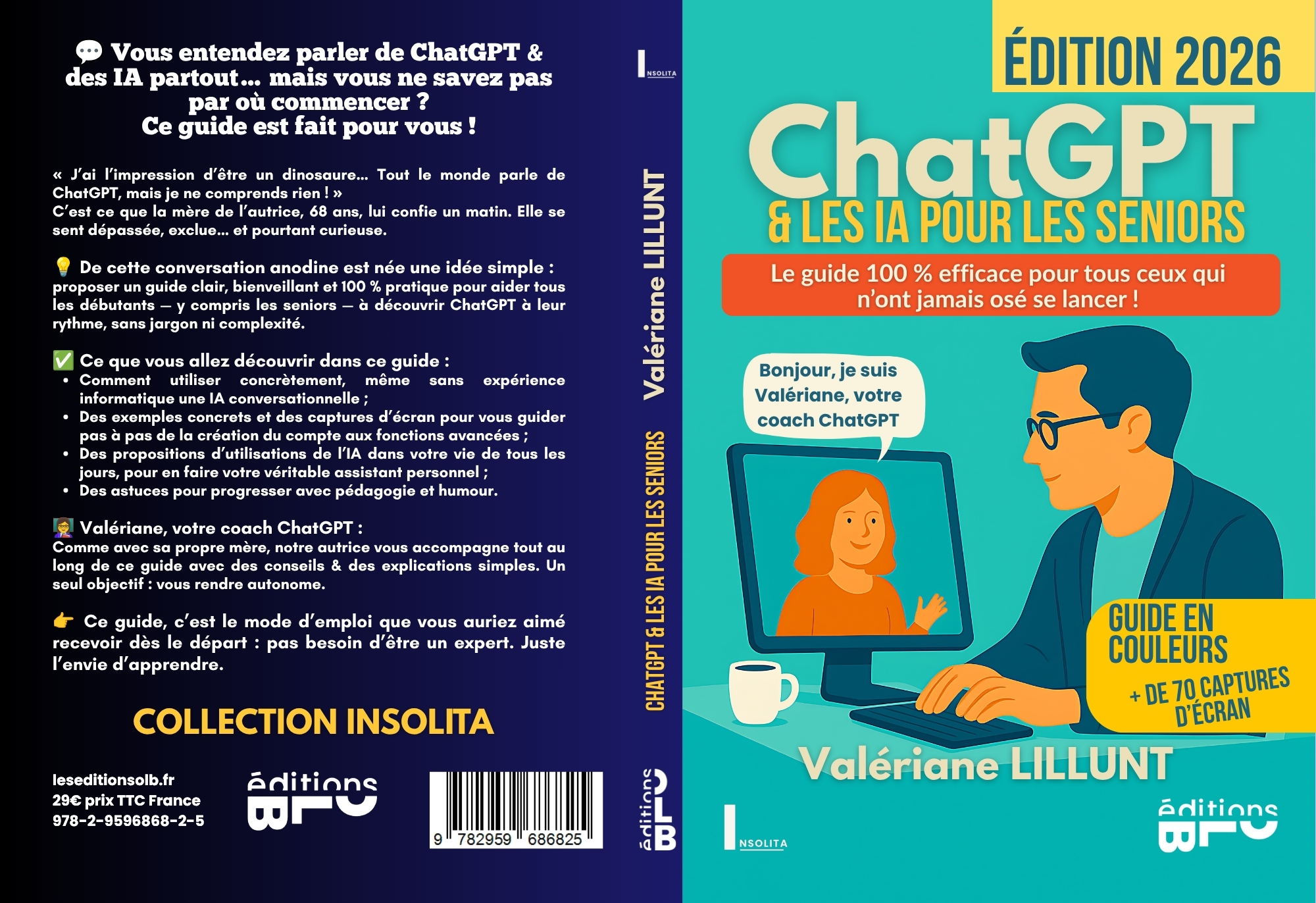 Couverture du guide ChatGPT & les IA pour les seniors, de Valériane LILLUNT