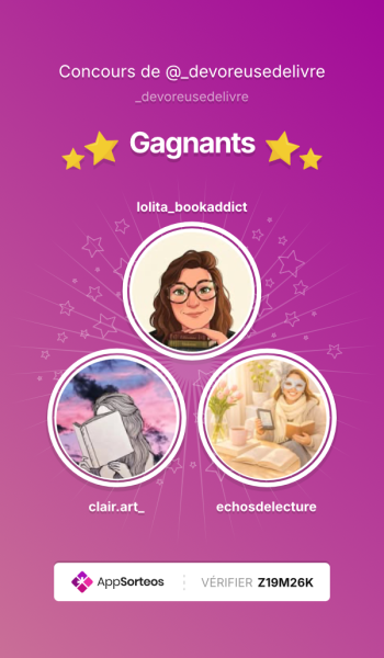 image présentant les profils des gagnants du concours organisé par les Éditions OLB en collaboration avec @devoreusedelivre